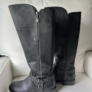 Black Guess Knee High Boots